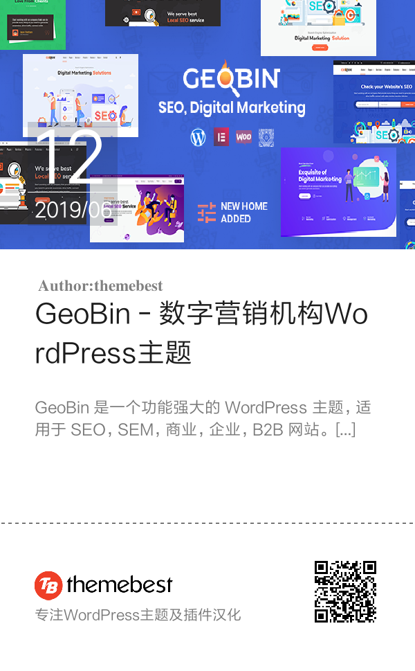GeoBin - 数字营销机构WordPress主题
